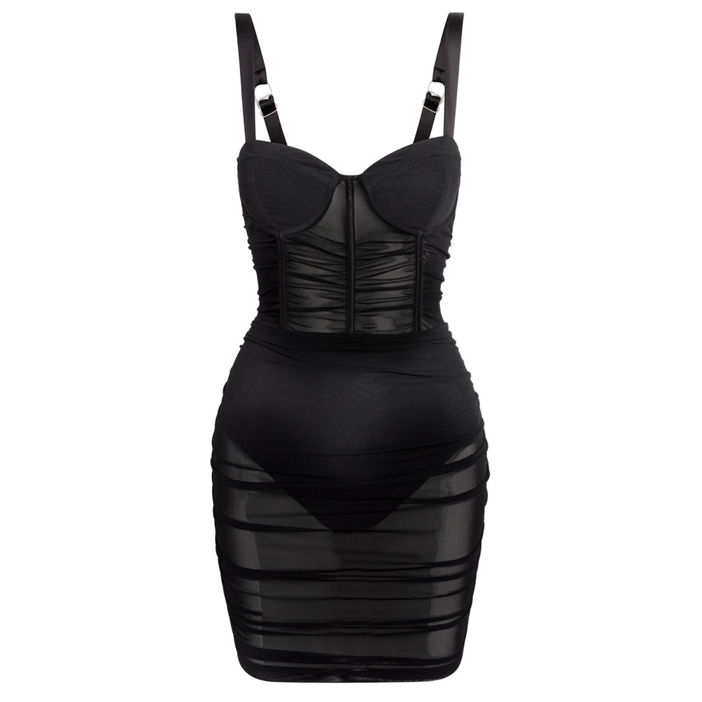 LEAU Miami Mini Dress Black Size S